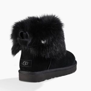 UGG VALENTINA SWOROVSKI CRYSTAL BLACK BOOTS
